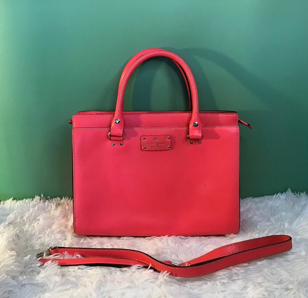 Kate Spade Flamingo Pink Stuctured Handbag/Crossbody
